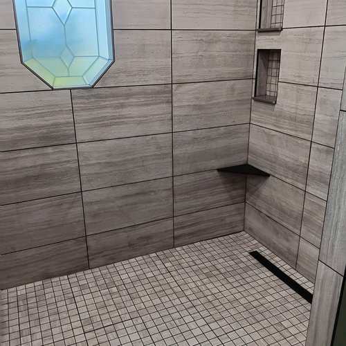 Custom bathroom renovation by Floor Tech Corp in Franklin, IN