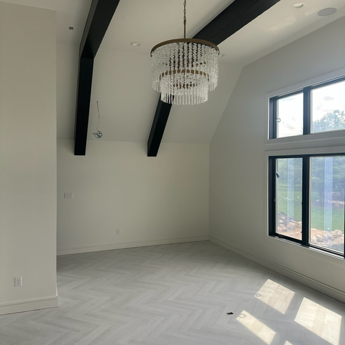 Luxury flooring upgrades for living room and kitchen in Central Indiana