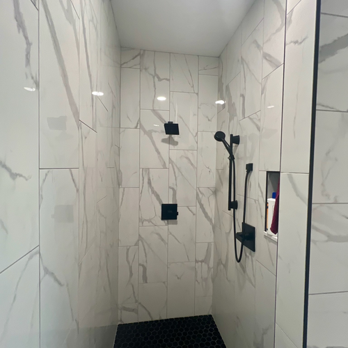 Complete bathroom remodeling project by Floor Tech Corp