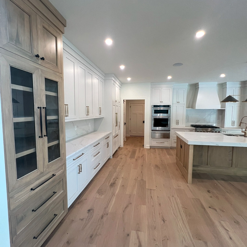Stylish kitchen flooring installed in Franklin, IN remodel